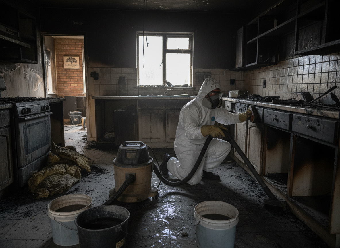 Kitchen Fire Cleanup in Winchester, CA